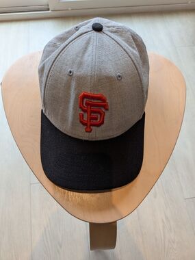 New Era San Francisco Giants Grey and Black Hat with Orange Logo